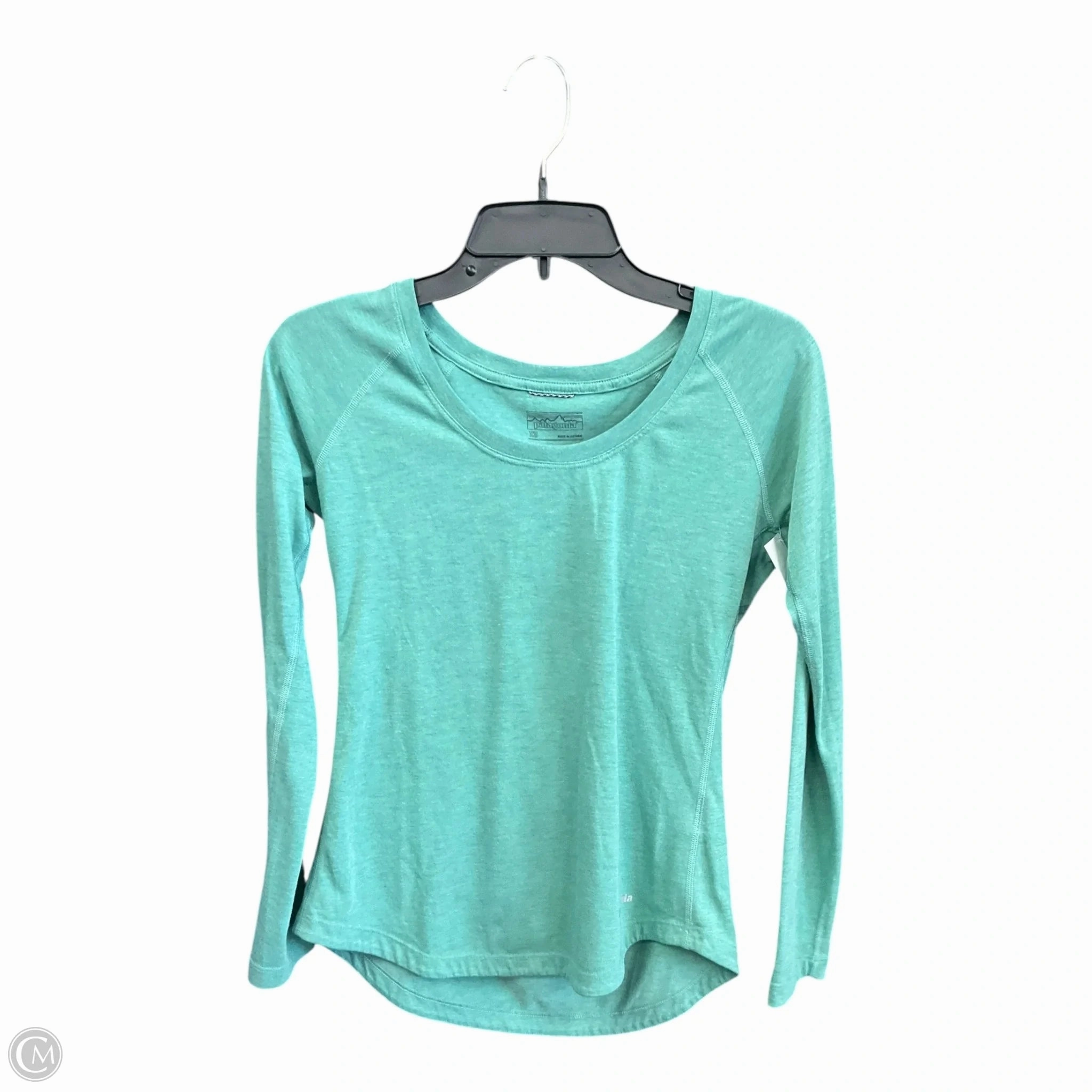 UltravioletProtectionFabric Athletic Top Long Sleeve Crewneck By Patagonia In Green, Size: Xs