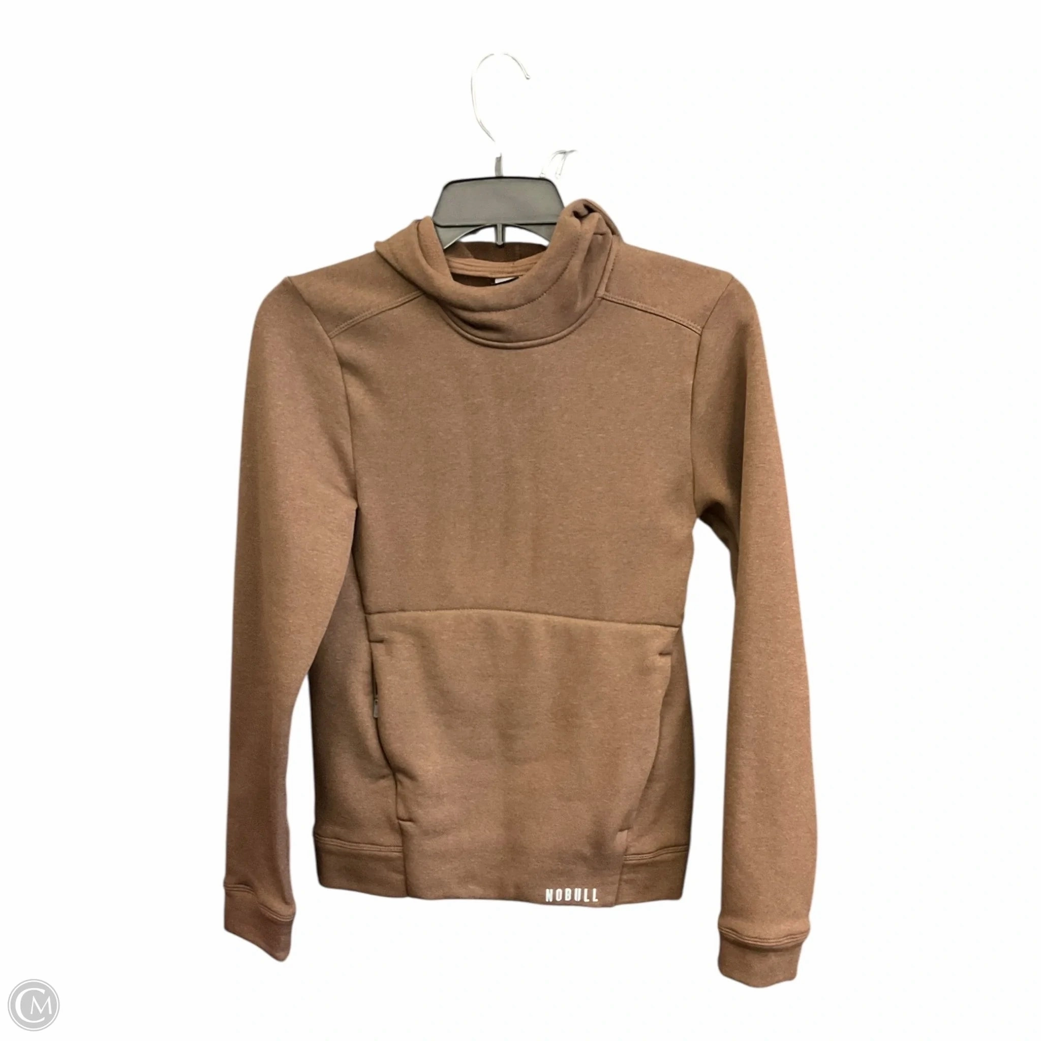 NonScratchyLining HighDensityFoam Athletic Top Long Sleeve Hoodie By Cmb In Brown, Size: Xs