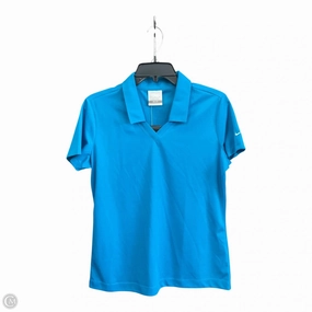 Architectural Tailoring Snag Proof Weave Athletic Top Short Sleeve By Nike Apparel In Aqua, Size: M
