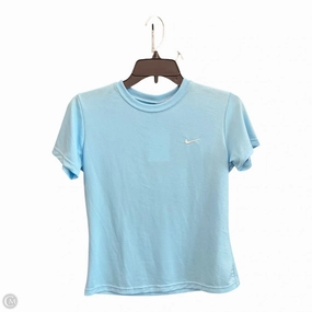 Lightweight Layering Option Garment Washed Athletic Top Short Sleeve By Nike Apparel In Blue, Size: S
