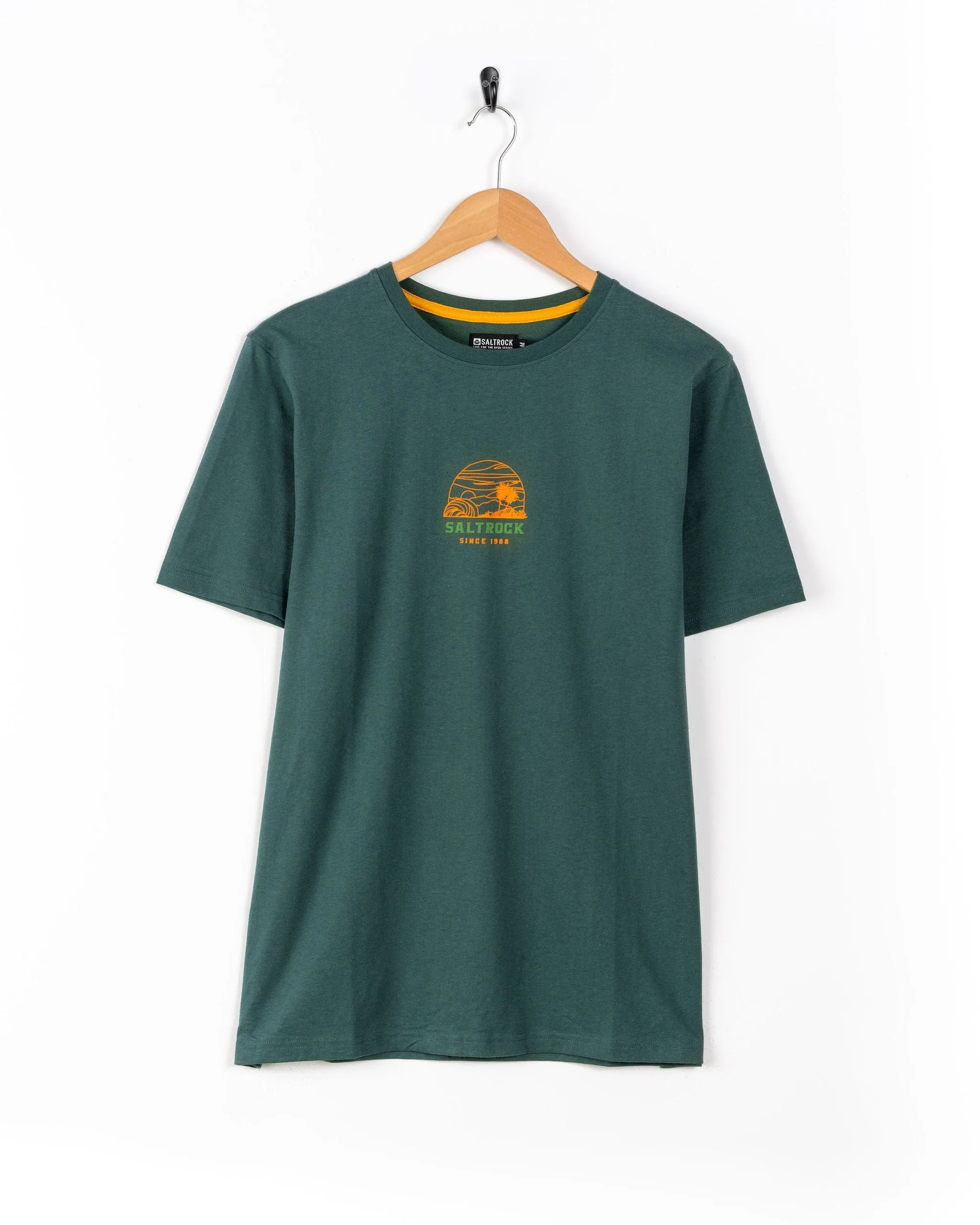 Atlantic Adventure - Mens Short Sleeve T-Shirt - Green Easy Style Wear LongLastingColor