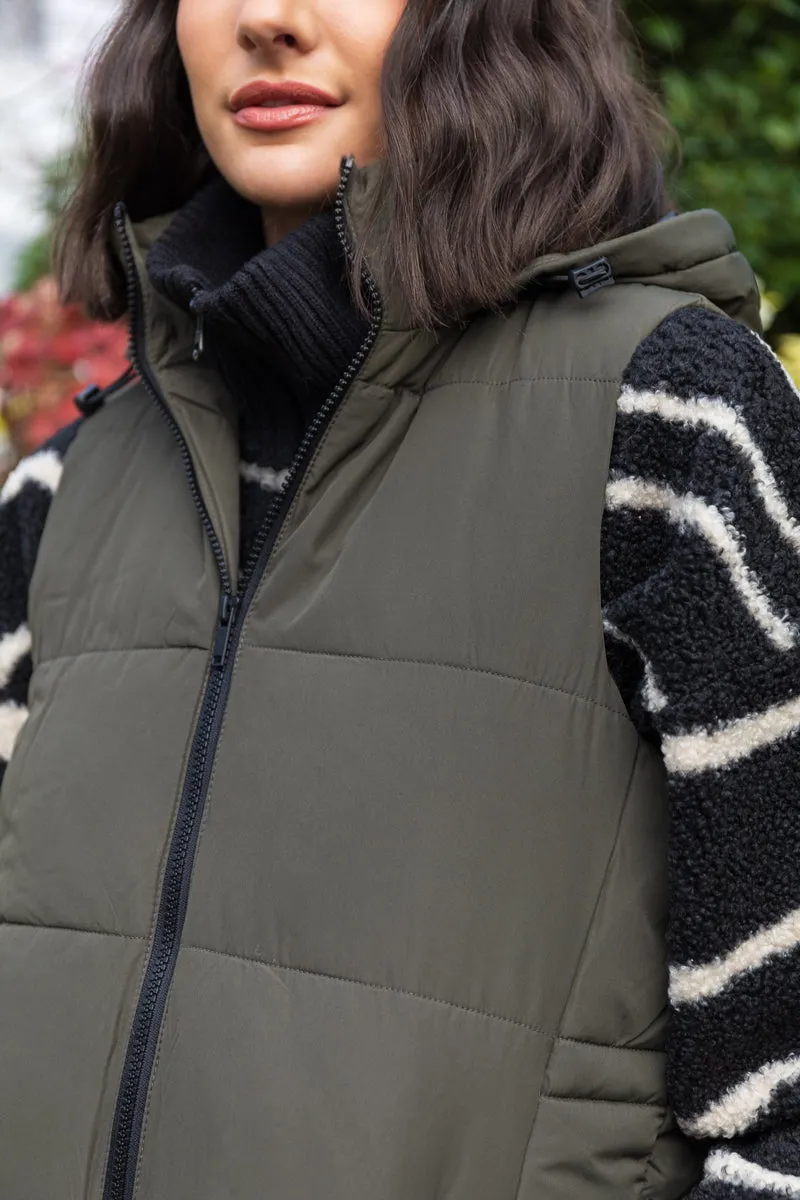 Aurora Green Hooded Gilet Light Day Jacket