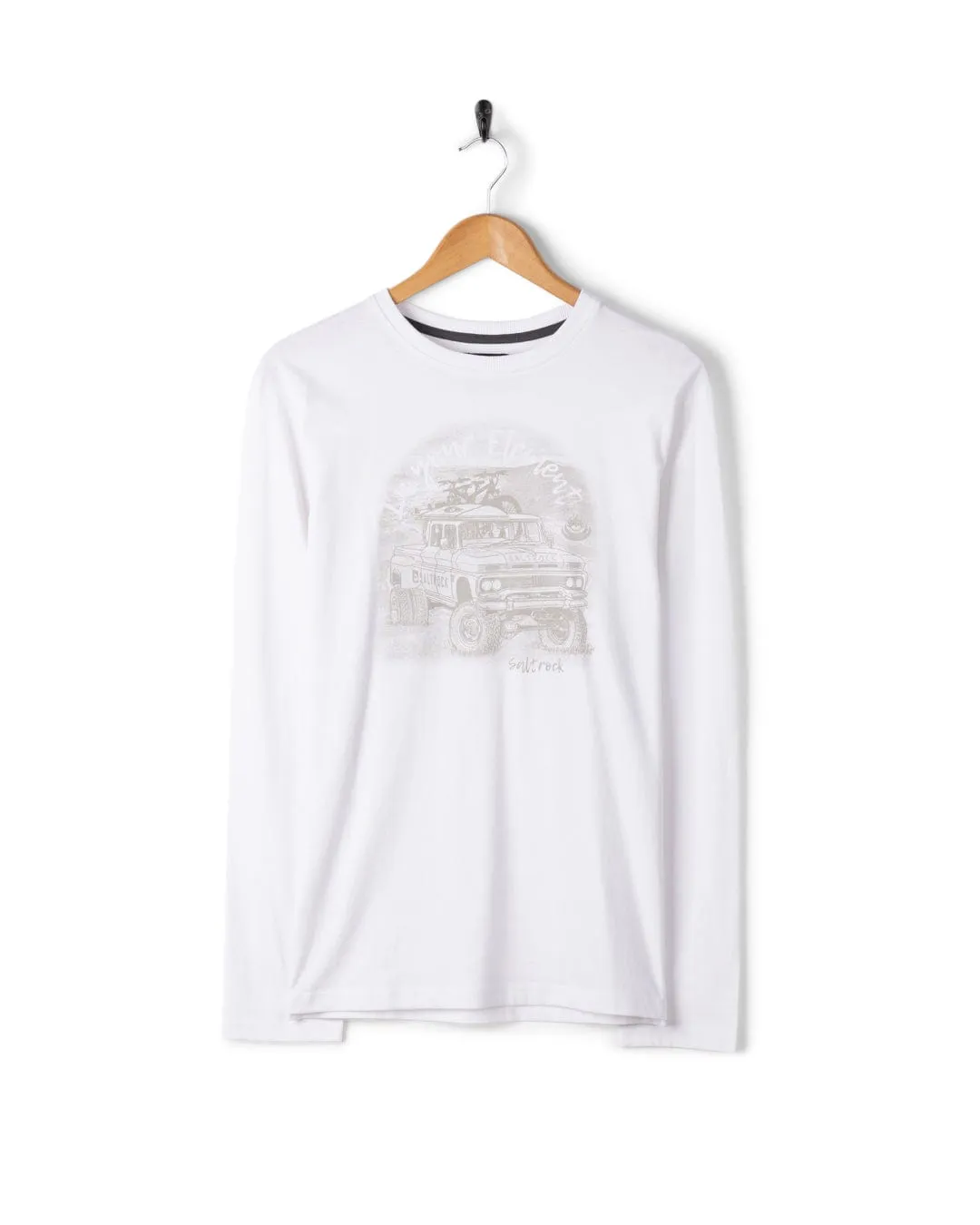 Animal print wildness Axle - Mens Long Sleeve T-Shirt - White