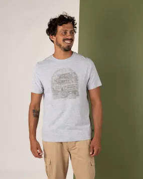 Layered Look Soft Feel Axle - Mens Short Sleeve T-Shirt - Grey