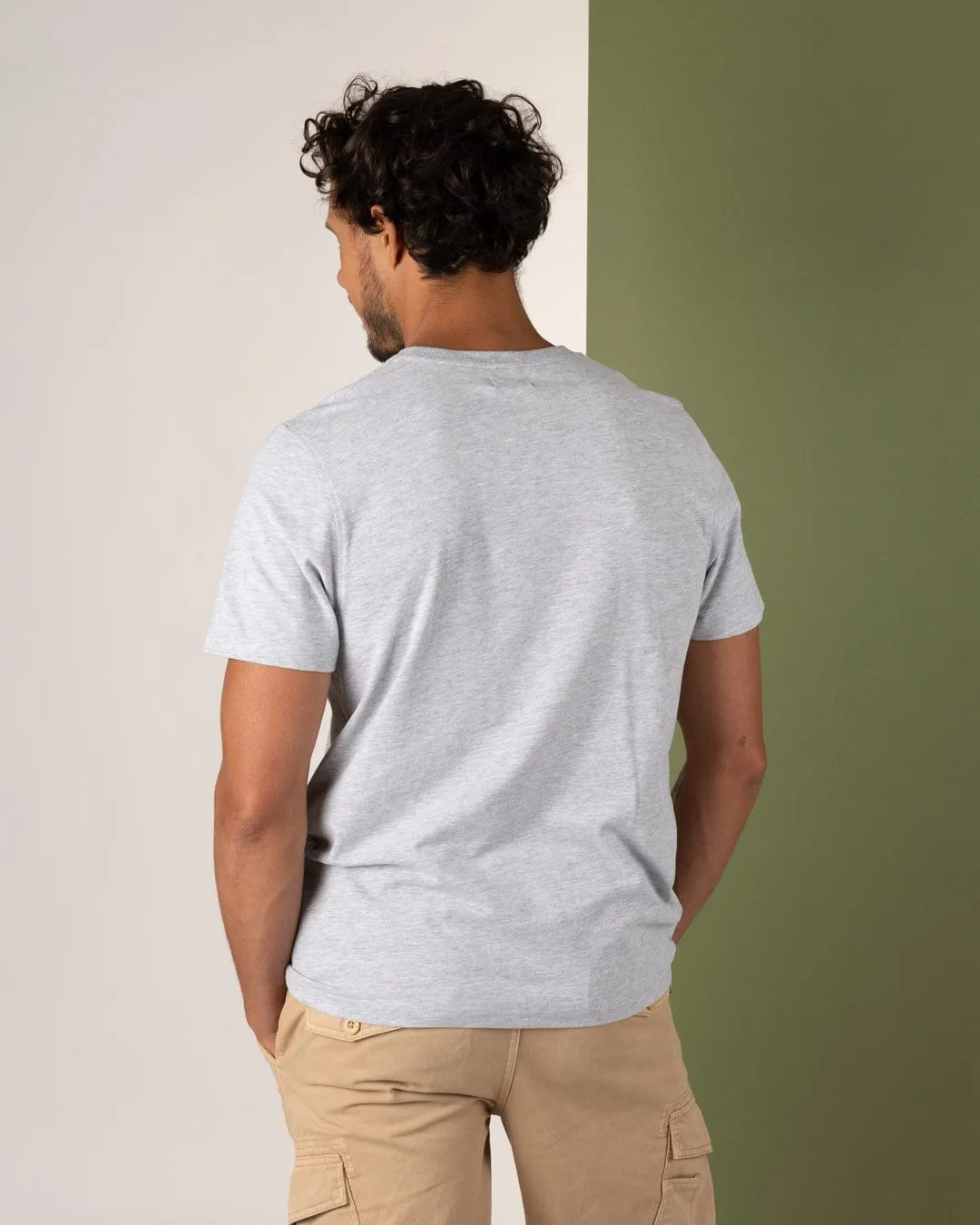 StretchComfortWeave Sporty Layer Axle - Mens Short Sleeve T-Shirt - Grey