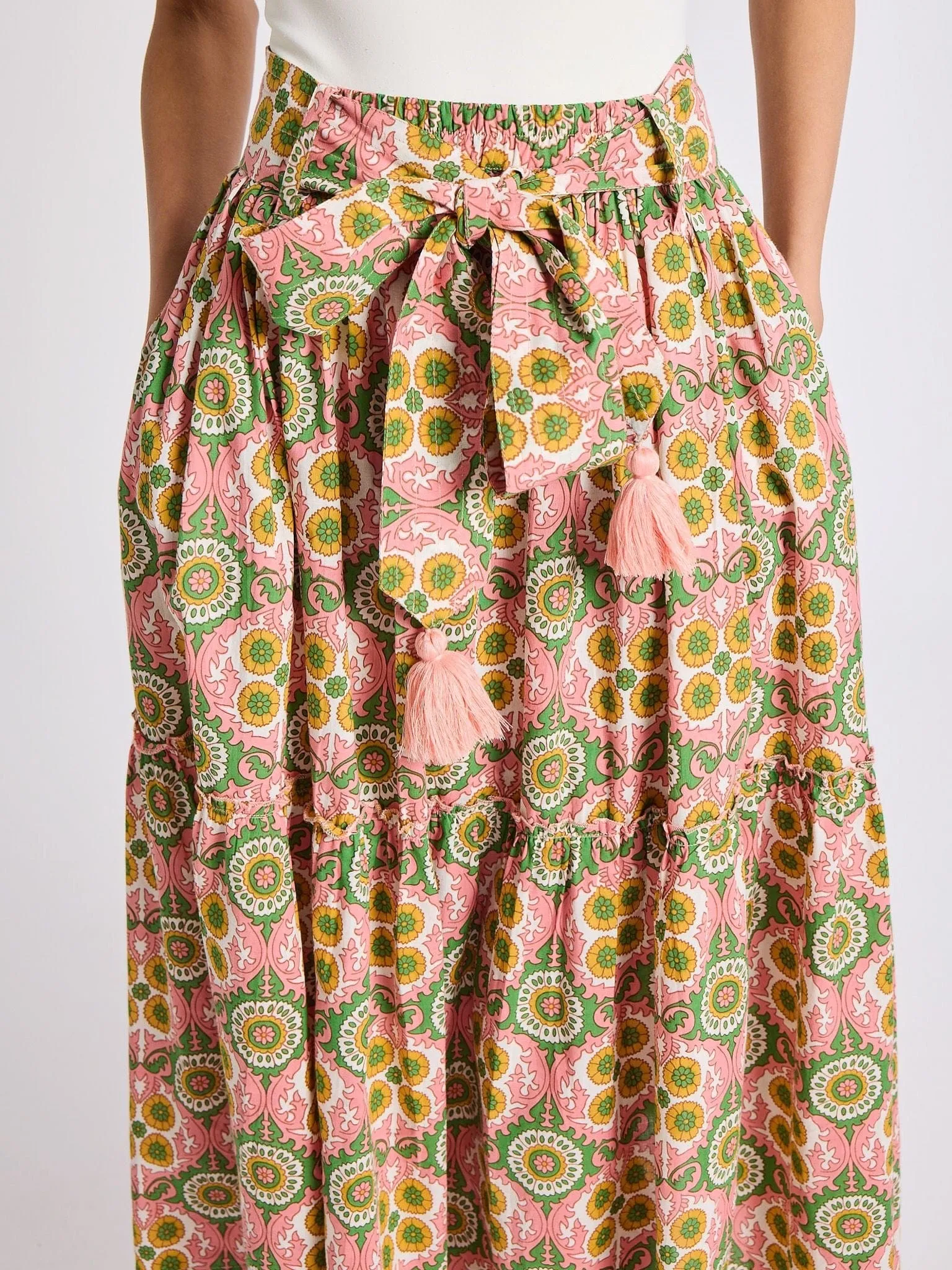 Franc?oise Skirt in Yucatan Embossed Detail Matte Texture