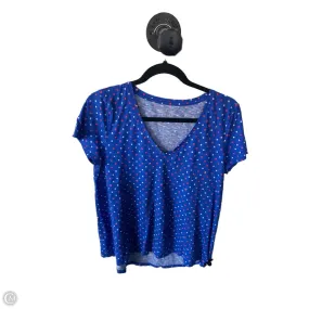 Top Short Sleeve Designer By Lilly Pulitzer In Blue & Red, Size: M Sporty Style Wear NoSideSeam