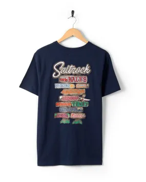 Timeless Top Beach Signs Wales - Mens Short Sleeve T-Shirt - Blue