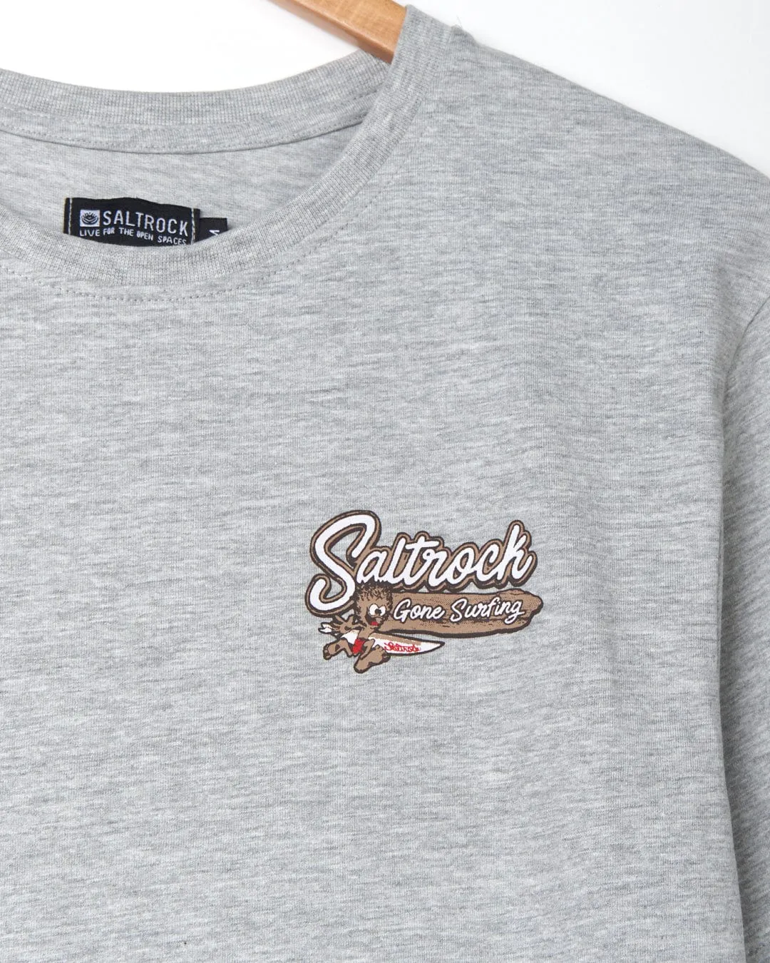 Soft Texture Beach Signs Wales - Mens Short Sleeve T-Shirt - Grey Marl