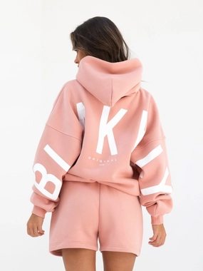 Isabel Oversized Hoodie - Peach Pink Odor Resistant Treatment Freedom of movement