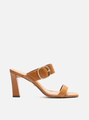 Hydrophobic Lining Beverly Mid Block Leather Sandal