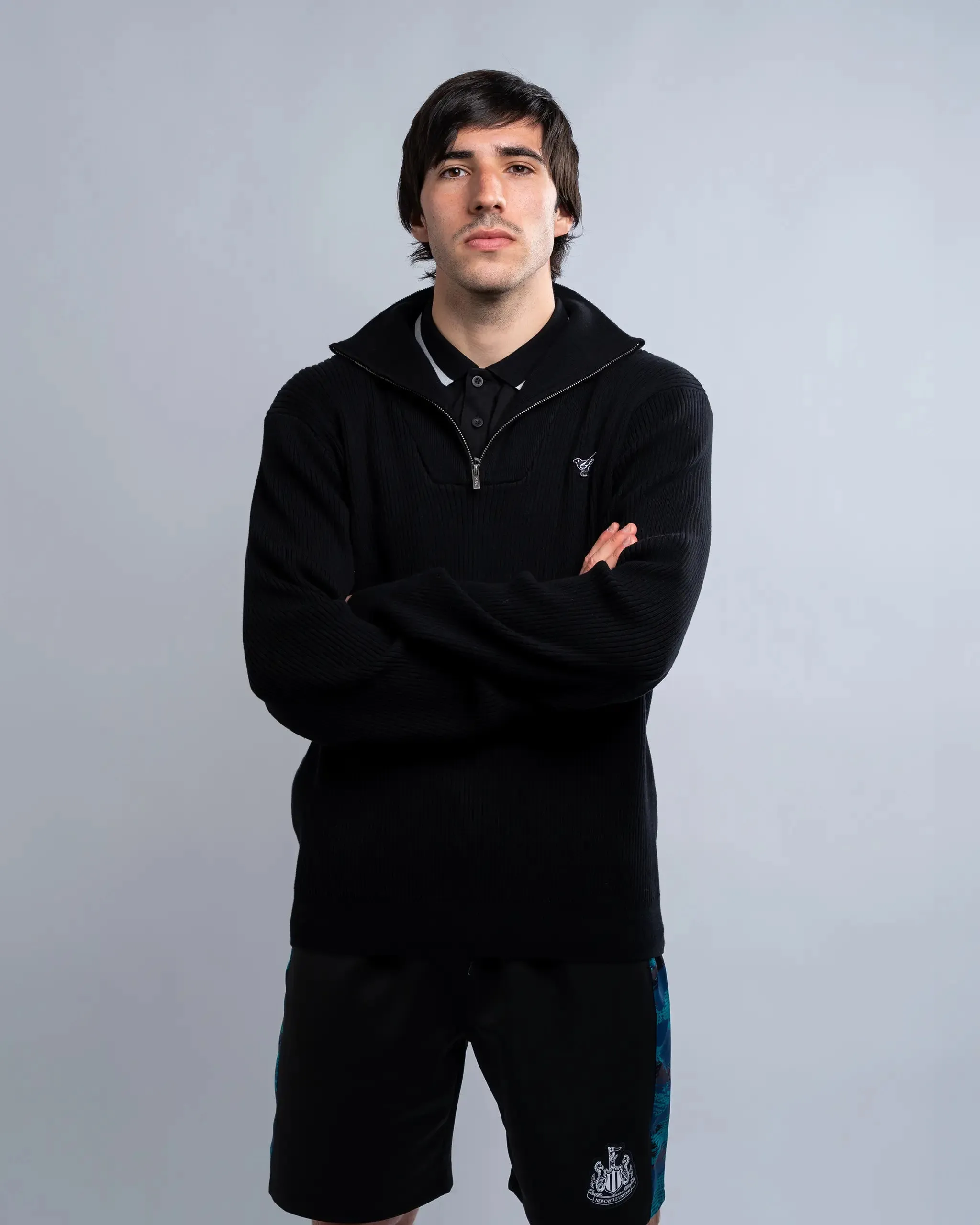 Newcastle United Chunky Knit 1/4 Zip Top Chilly Day Layers Soft Comfort