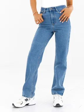 Parent Style Trend Setter Blakely Straight Cut Jeans - Mid Blue