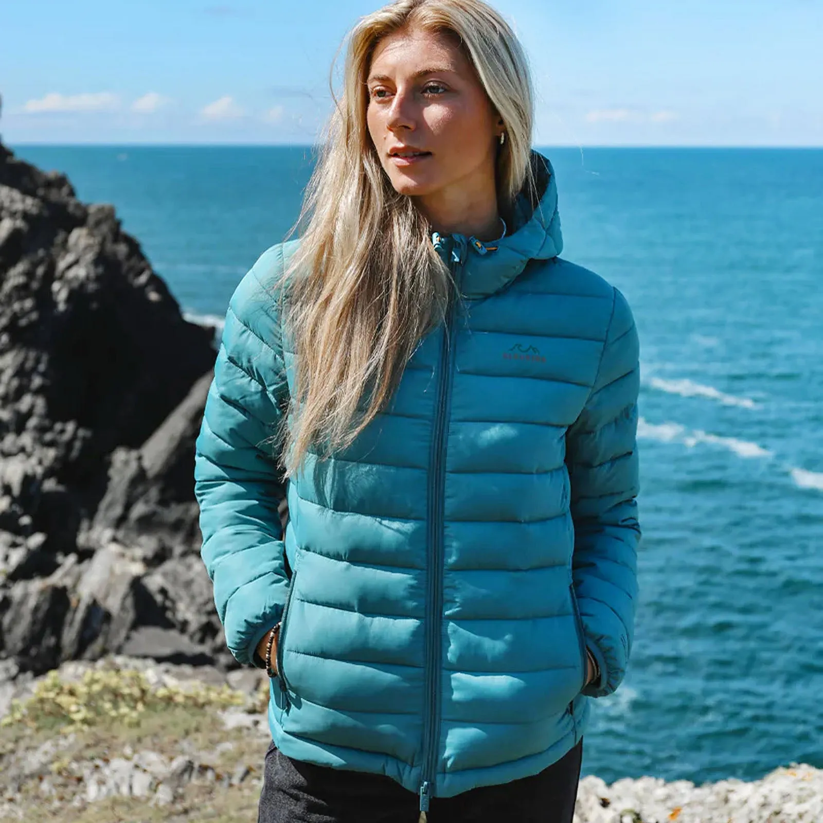 AntiStaticFinish Bleubird Womens Tabor Water Resistant Packable Padded Coat