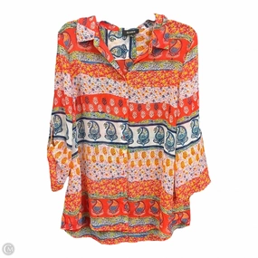 Blouse 3/4 Sleeve By Clothes Mentor In Multi-colored, Size: L Layered Neckline