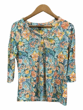FadeResistant PreWashed Blouse 3/4 Sleeve By Erika And Co  Size: M