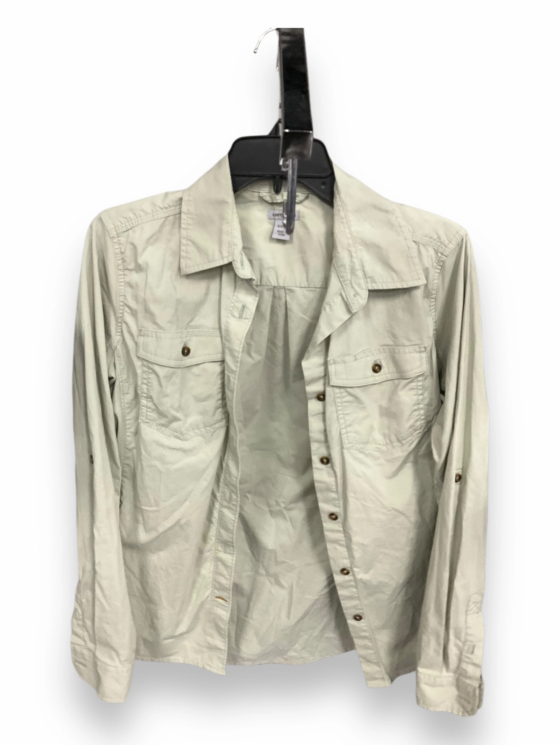 MultiFunctionalDesign Blouse Long Sleeve By Carhartt In Tan, Size: S