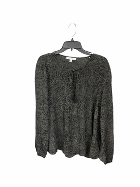 Blouse Long Sleeve By Dr2 In Black, Size: M ZipperedPockets