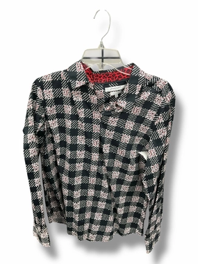 Professional Look Blouse Long Sleeve By Foxcroft In Black & Red, Size: Xl