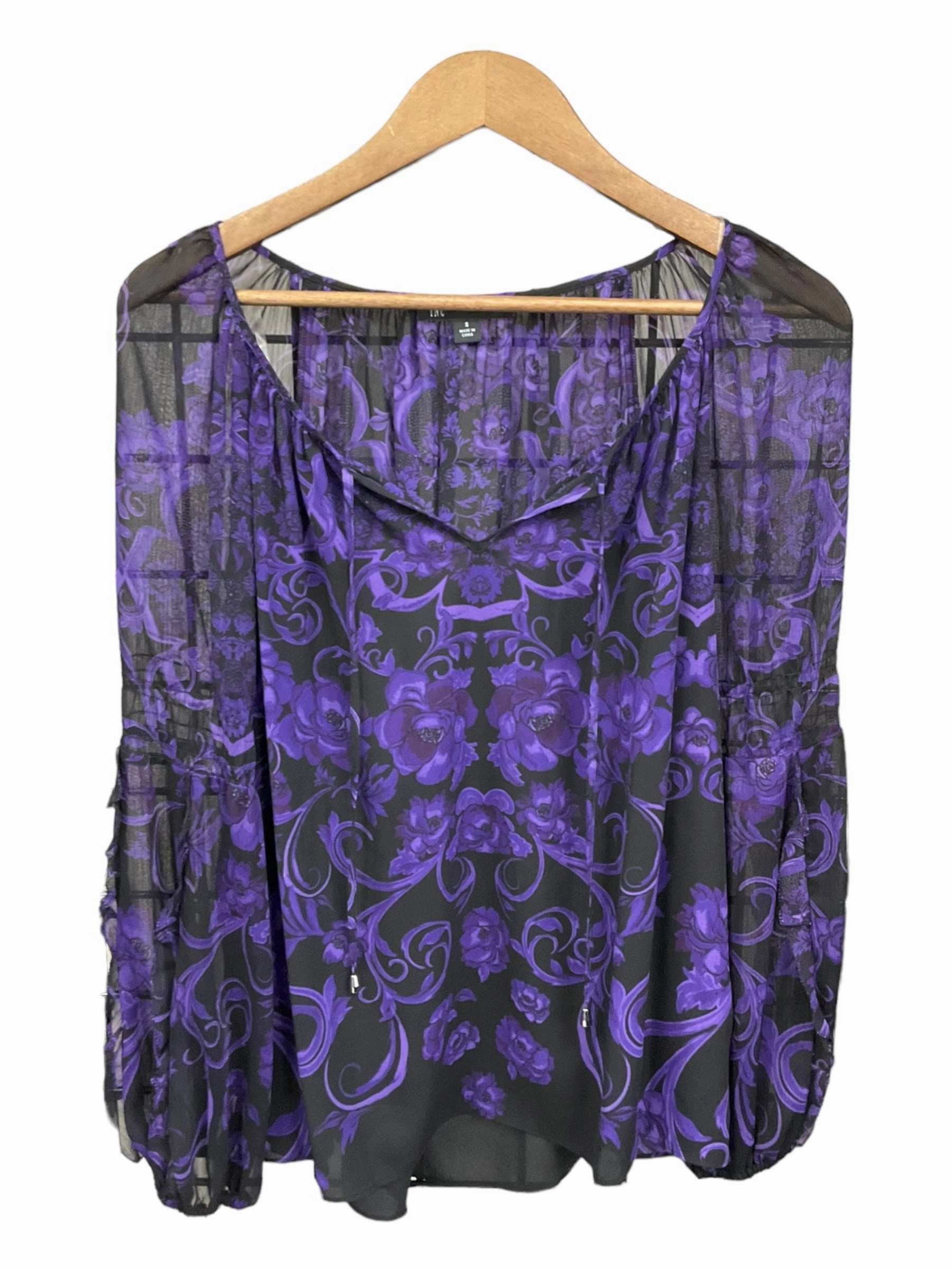 Blouse Long Sleeve By Inc  Size: S Tagless Neckline Design