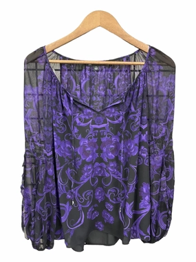Blouse Long Sleeve By Inc  Size: S Tagless Neckline Design
