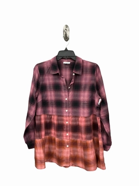 Professional Cut Blouse Long Sleeve By J. Jill In Plaid Pattern, Size: S