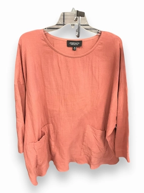 Moisture Wicking Technology FadeResistant Dye Blouse Long Sleeve By Jones And Co In Mauve, Size: 1x