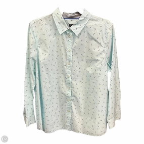 Blouse Long Sleeve By Talbots In Blue, Size: Xlp Airflow Vents AntiPill Texture