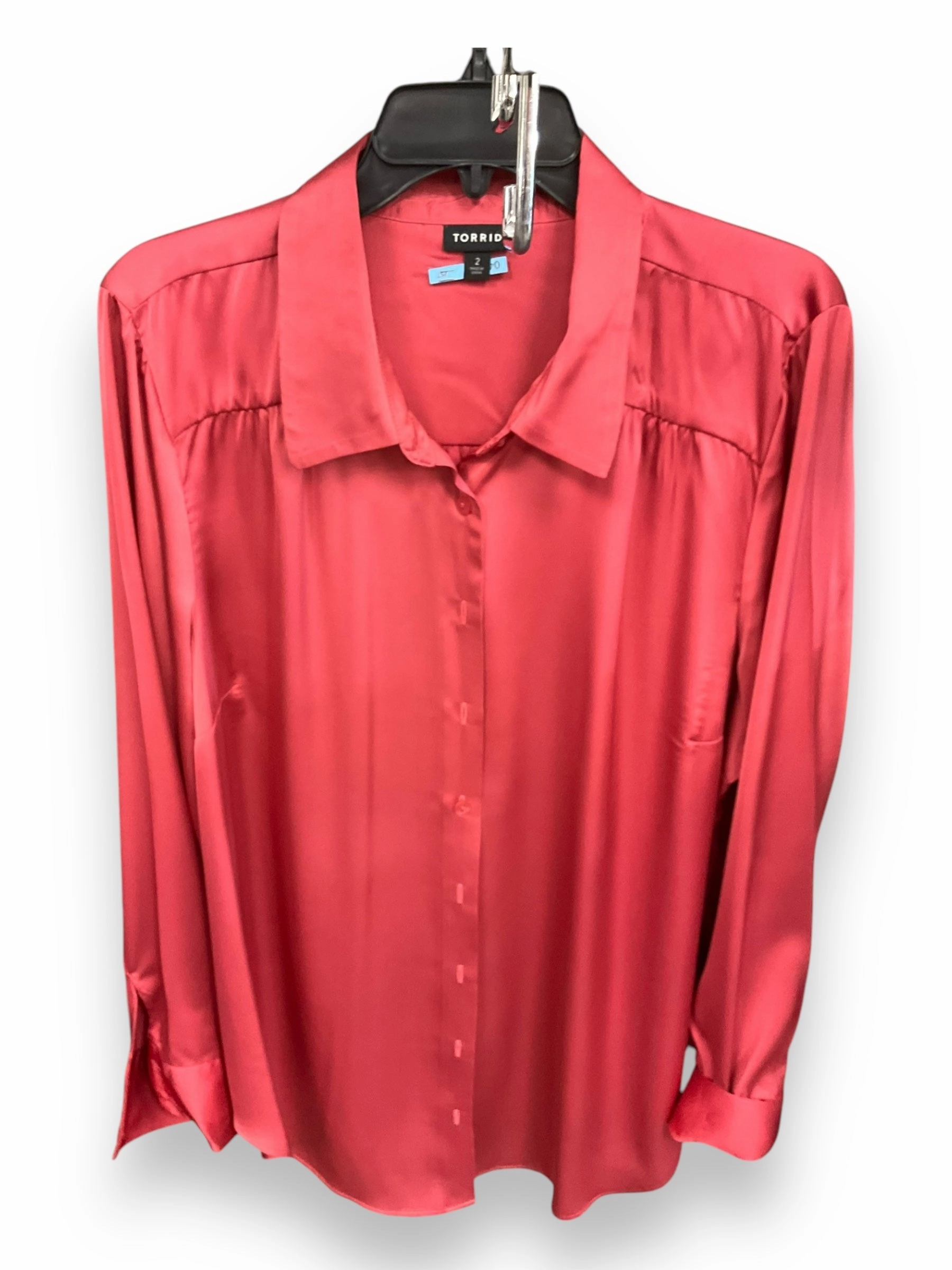 Formal Wear Blouse Long Sleeve By Torrid In Mauve, Size: 2x