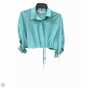 Blouse Long Sleeve By Young Fabulous & Broke In Blue, Size: S MicrofiberBlend