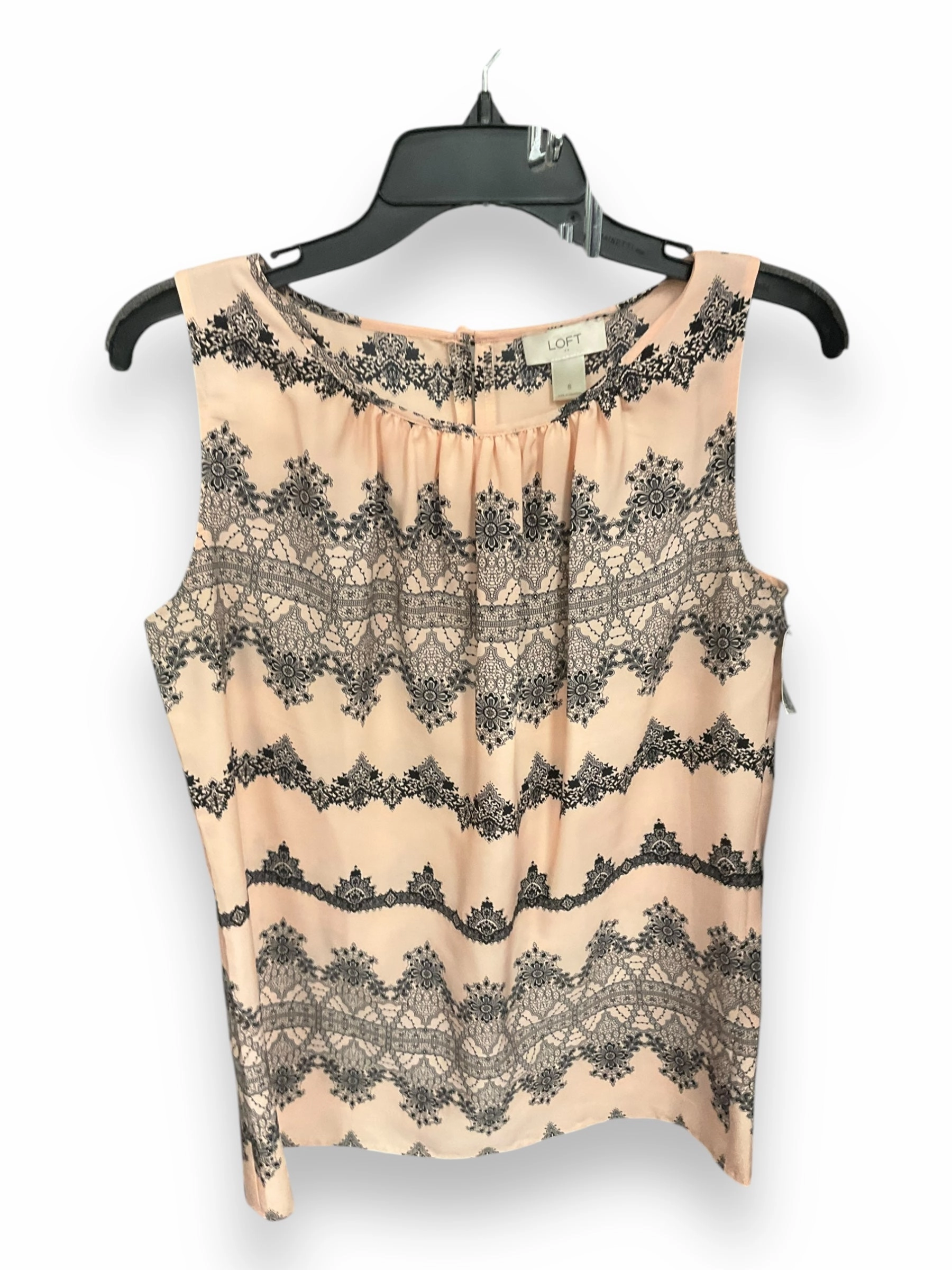 Blouse Short Sleeve By Loft In Blush, Size: S Quick Access Zipper
