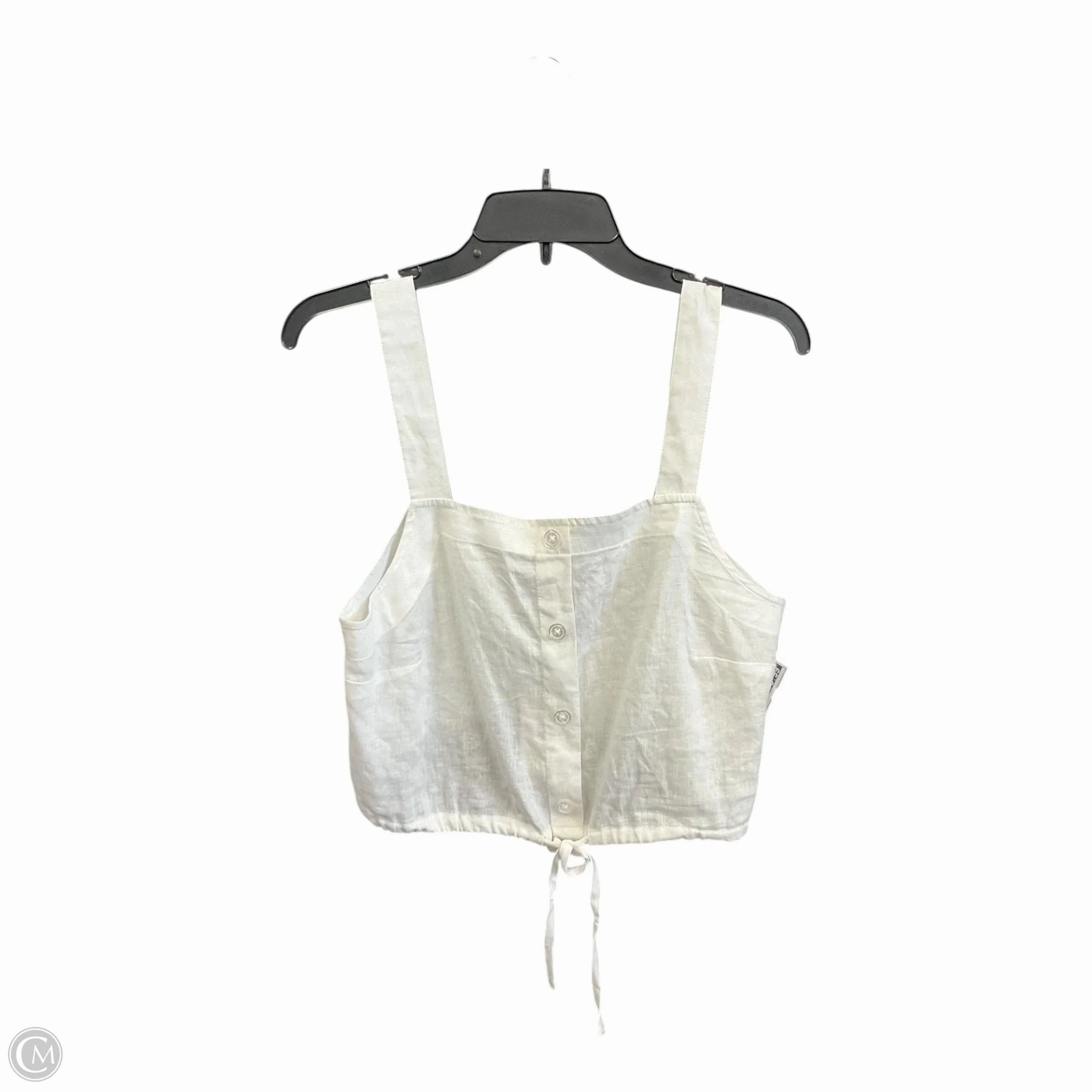 Blouse Sleeveless By A New Day In White, Size: M Slim Silhouette ReinforcedArmholes