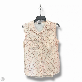 Blouse Sleeveless By Eddie Bauer In Peach, Size: M MicrofiberTech Curved Hem Design