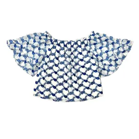Blue & White Top Short Sleeve Designer By Lilly Pulitzer, Size: S Casual Chic Wear Athletic and Cool