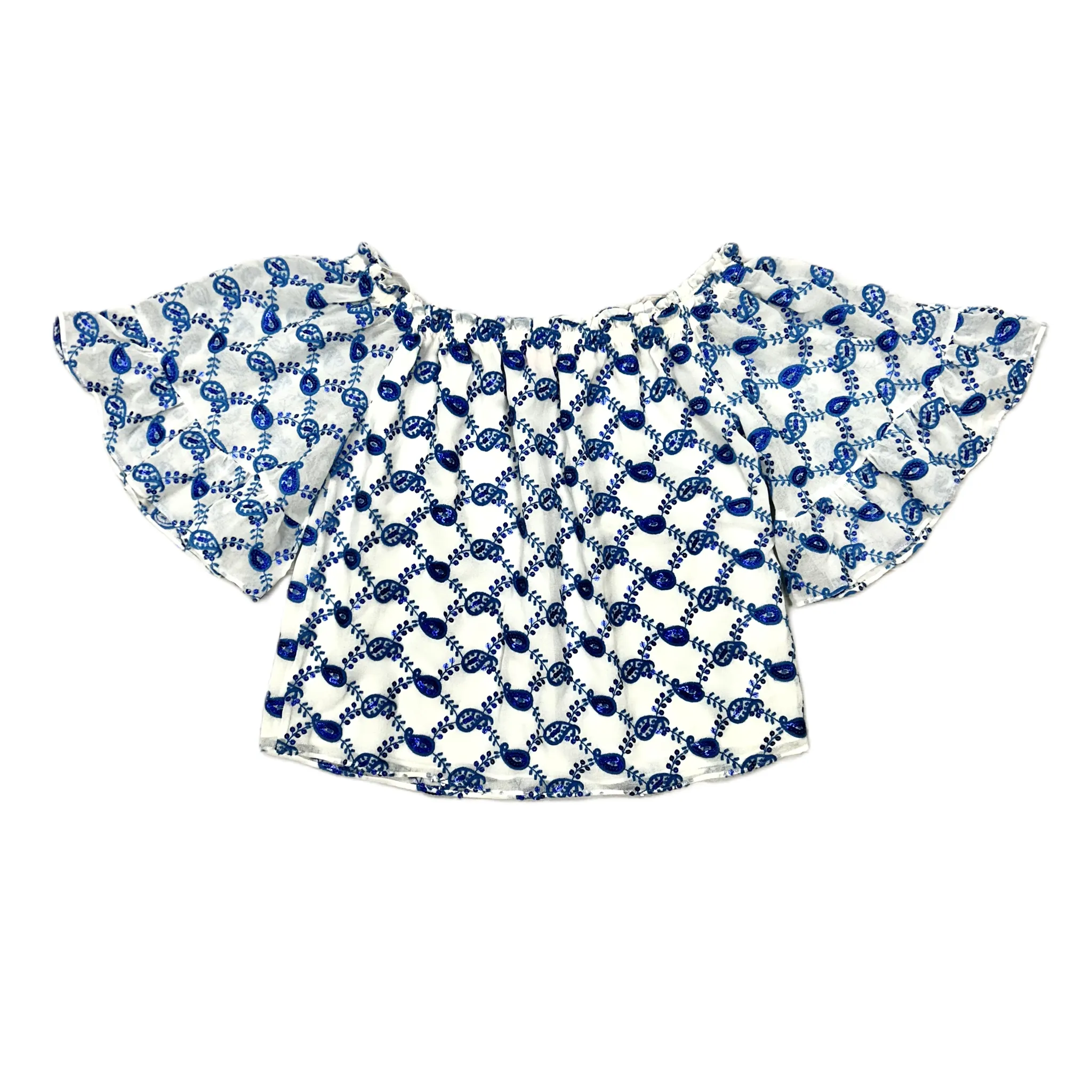 Blue & White Top Short Sleeve Designer By Lilly Pulitzer, Size: S Casual Chic Wear Athletic and Cool