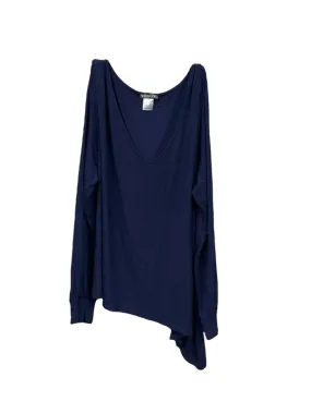 Lightweight Weave Blue Athletic Top Long Sleeve Crewneck Venus, Size 1x