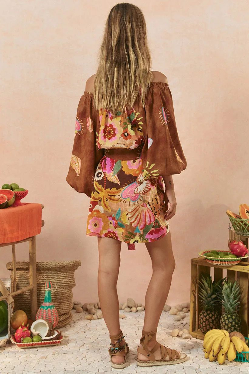 Light Shape Boho Tone Birth of Venus Tunic Dress