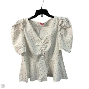 Simple yet stylish Top Short Sleeve Designer By Kate Spade In White, Size: M