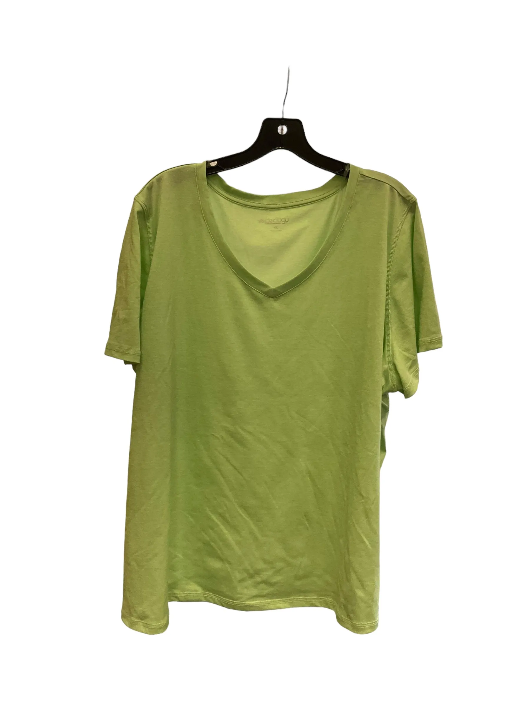 Non Closure Collar Athletic Top Short Sleeve By Ideology In Green, Size: 4x