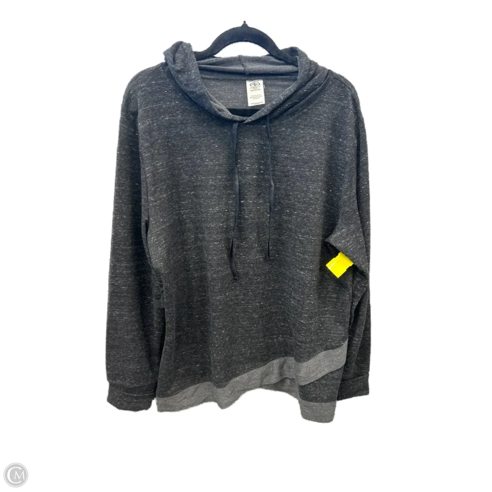 Athletic Top Long Sleeve Hoodie By Athletic Works In Grey, Size: Xxl Hidden Pocket Design