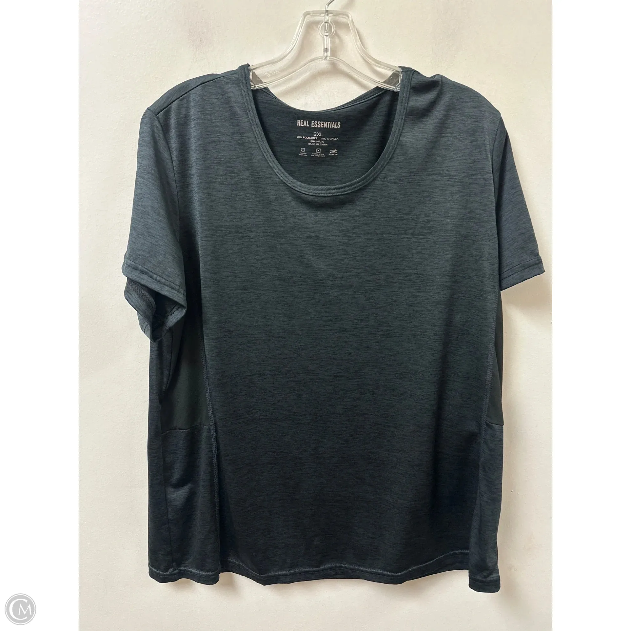 Athletic Top Short Sleeve By Clothes Mentor In Grey, Size: 2x Smooth Stitching Sport Hoodie