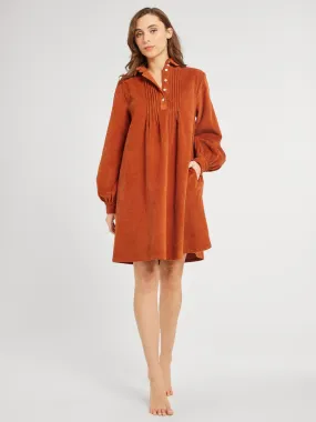 Fall Piece Bonnie Dress in Cinnamon Cord
