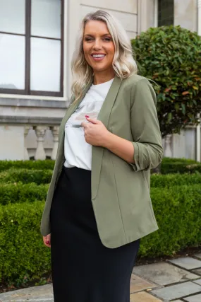 Boss Green Ruched Sleeve Blazer Casual Trend