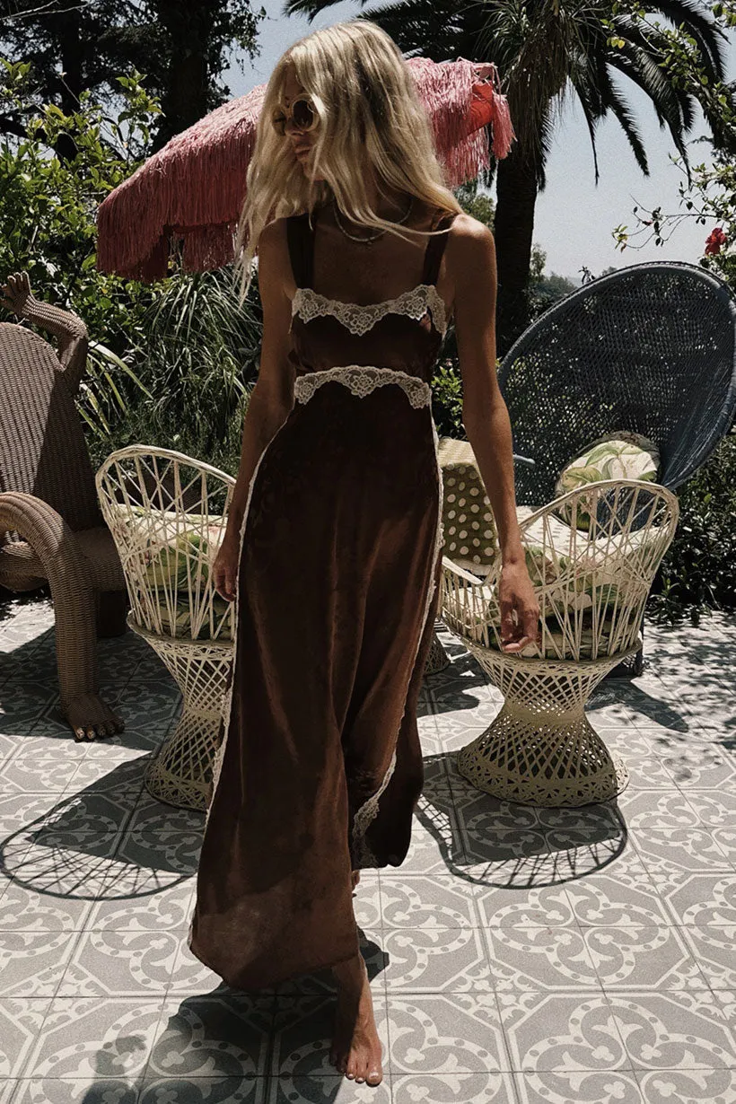 Boudoir Slip Dress Timeless Design Front Ruffle