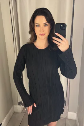 Urban Classic Timeless office dress Bravo Plisse Black Shift Dress
