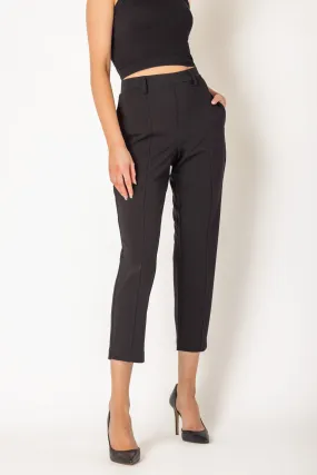 LowProfileStitching Cozy Style Knit Crepe High Rise Trouser