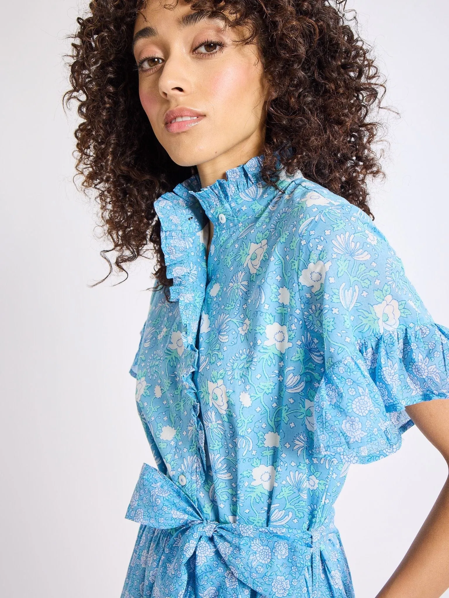 Delicate Tone Simple Texture Victoria Dress in Charleston Floral