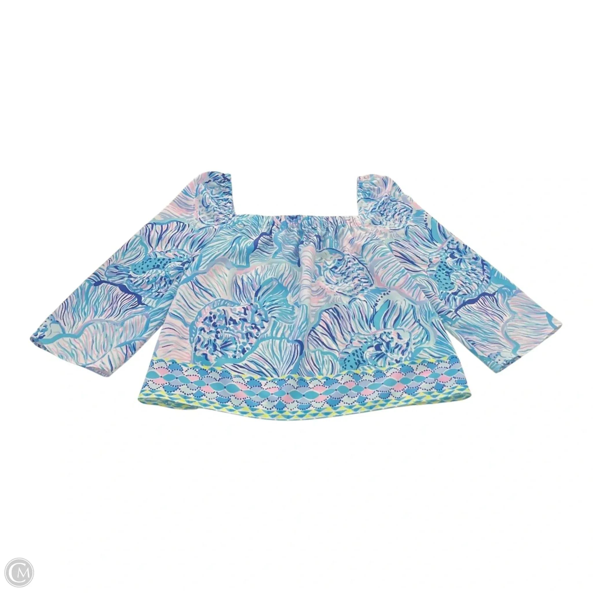 Top Short Sleeve Designer By Lilly Pulitzer In Multi-colored, Size: S Sustainable Material Blend Versatile Fashion