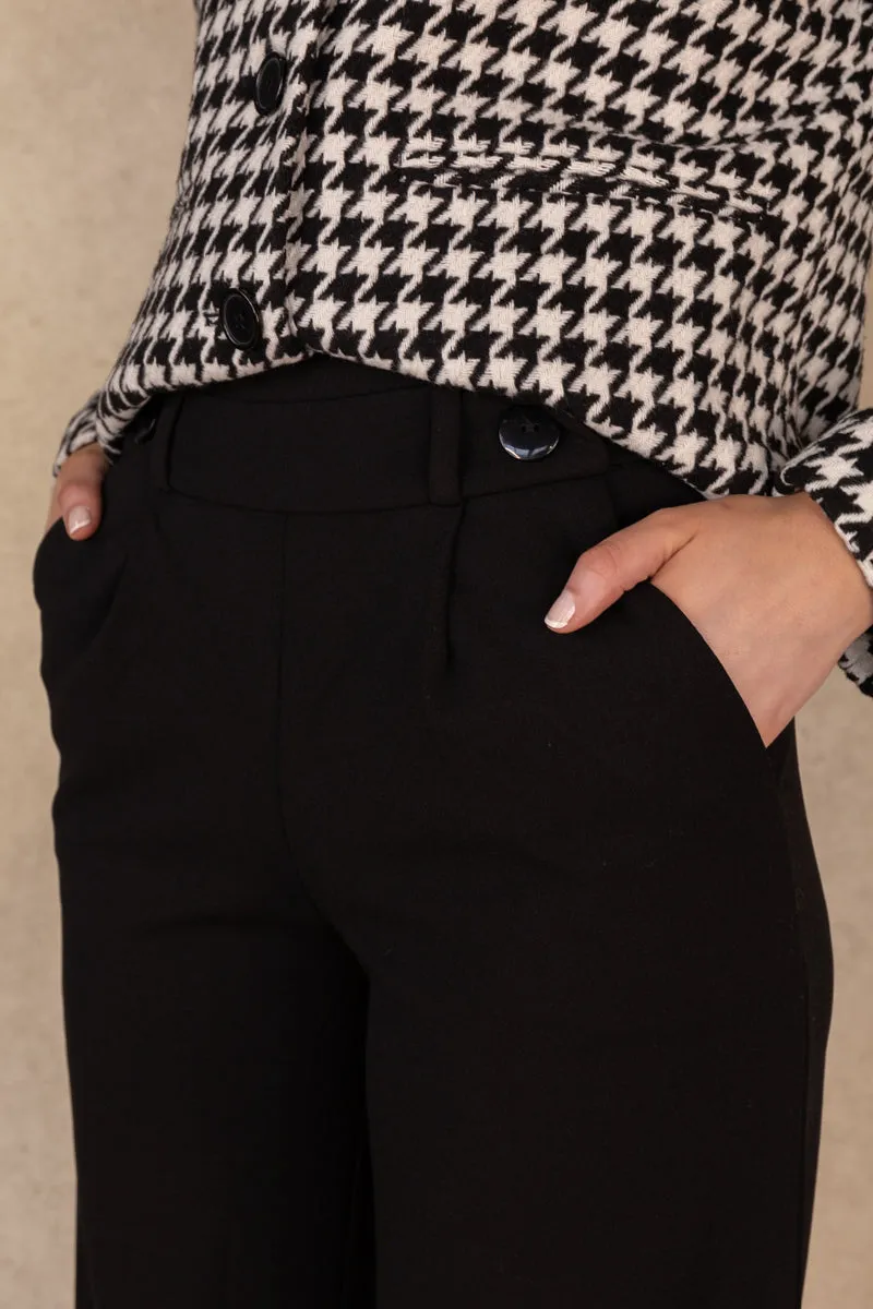 ThermalRegulation Black Buttoned Iris Geggo Trousers