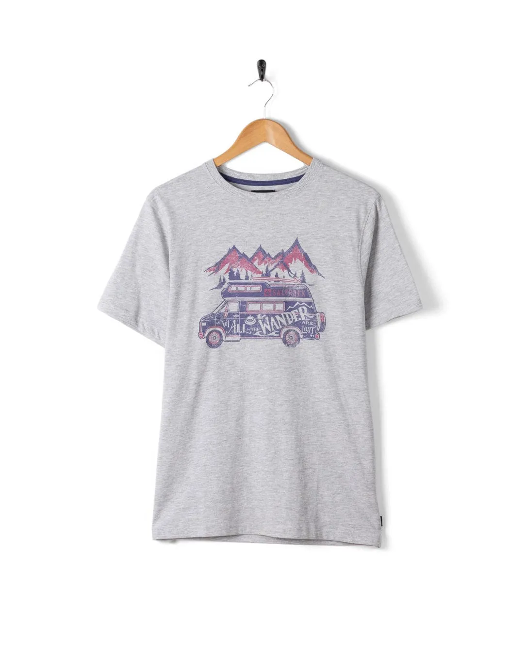 Lost Van - Mens Short Sleeve T-Shirt - Grey Perfect Layer Chic and Cozy